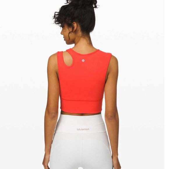 Lululemon Mastered Motion Cropped Tank Thermal Red Size 6 - Picture 2 of 5